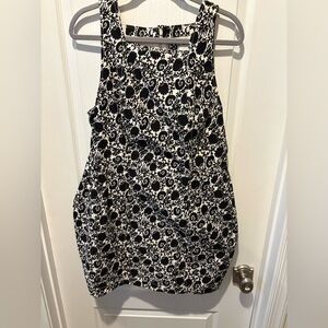 Maeve Black and White Sea shell Mini Dress